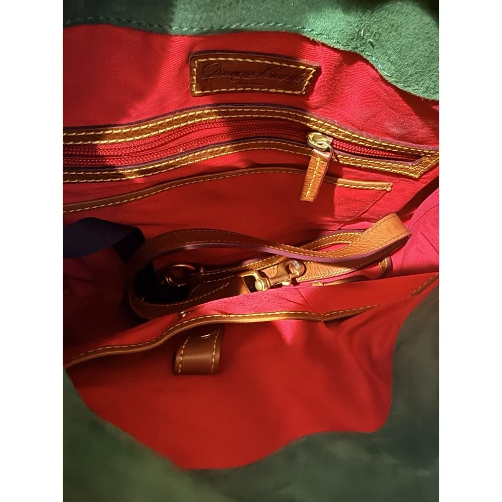 Dooney and Bourke Leather Florentine Satchel  Handbag‎ Crossbody Two Tone Tan N